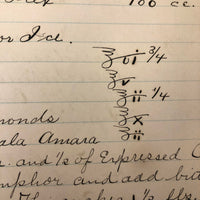 Antique Hospital Pharmacist's Notebook with Many Remedy Recipes!