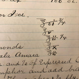 Antique Hospital Pharmacist's Notebook with Many Remedy Recipes!