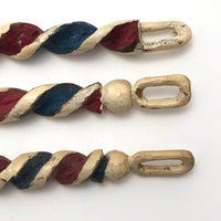 Red, White & Blue Mini Barber Pole Hand-carved Whimsies - Sold Individually