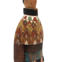 Delicately Carved and Painted Small Greenland Inuit Wooden Figure