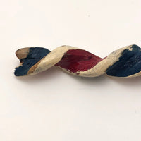 Red, White & Blue Mini Barber Pole Hand-carved Whimsies - Sold Individually