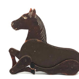 Hand-painted Old Jointed Wooden Horse