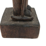 Poignant Old Carving of Miner with Pick Axe
