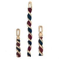 Red, White & Blue Mini Barber Pole Hand-carved Whimsies - Sold Individually