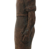 Poignant Old Carving of Miner with Pick Axe