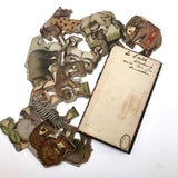 Antique Swiss Boxed Set of Double-Sided Color Litho Standup Animals