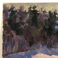 Chaloi Leonty Oil on Paper Winter Landscape Painting, 1970