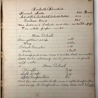 Antique Hospital Pharmacist's Notebook with Many Remedy Recipes!