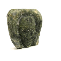 Wonderful Inuit Carved Stone Janus Faced Sculpture