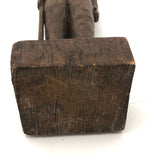 Poignant Old Carving of Miner with Pick Axe