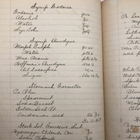 Antique Hospital Pharmacist's Notebook with Many Remedy Recipes!