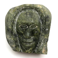 Wonderful Inuit Carved Stone Janus Faced Sculpture