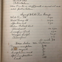 Antique Hospital Pharmacist's Notebook with Many Remedy Recipes!