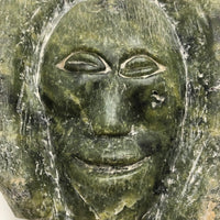Wonderful Inuit Carved Stone Janus Faced Sculpture