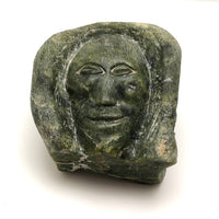 Wonderful Inuit Carved Stone Janus Faced Sculpture