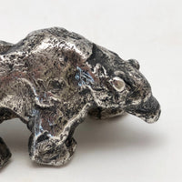 Cast Silver Polar Bear