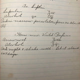 Antique Hospital Pharmacist's Notebook with Many Remedy Recipes!