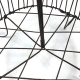 19th Century American Two-Tiered Wirework Basket on Scrolled Feet