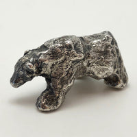 Cast Silver Polar Bear