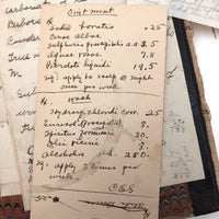 Antique Hospital Pharmacist's Notebook with Many Remedy Recipes!