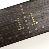 Beautiful Treen Ruler with Inlaid Brass Pins