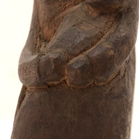 Marvelous Primitive Folk Art Carving of Parent Holding Child