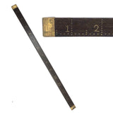 Beautiful Treen Ruler with Inlaid Brass Pins