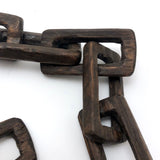 Hand-carved Old Dark Wood Whimsy Chain - 24 Inches
