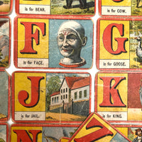 Old Alphabet Cards with Animals and People, Complete A-Z