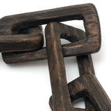 Hand-carved Old Dark Wood Whimsy Chain - 24 Inches