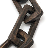 Hand-carved Old Dark Wood Whimsy Chain - 24 Inches