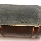 Book Shaped Old Carved Spruce Gum Box