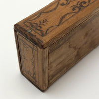 Beautiful Antique Wooden Spillikin / Spellican Set in Original Slide Top Box
