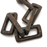 Hand-carved Old Dark Wood Whimsy Chain - 24 Inches