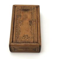 Beautiful Antique Wooden Spillikin / Spellican Set in Original Slide Top Box
