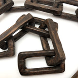 Hand-carved Old Dark Wood Whimsy Chain - 24 Inches