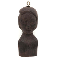 Enigmatic Carved Folk Art Bust