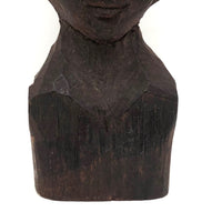 Enigmatic Carved Folk Art Bust