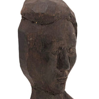 Enigmatic Carved Folk Art Bust