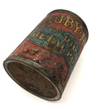 Ruby Rub Oil Metal Polish Can, Early 20th C.