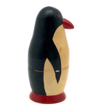 Sweet Vintage Wooden Nesting Penguin Set - Mother + 2 Babies