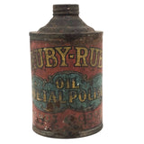 Ruby Rub Oil Metal Polish Can, Early 20th C.
