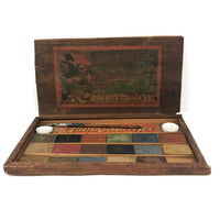 Wonderful "Our Boys Colour Box" Unused 19th C Watercolor Color Set