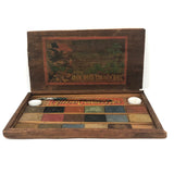 Wonderful "Our Boys Colour Box" Unused 19th C Watercolor Color Set
