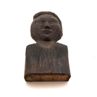 Enigmatic Carved Folk Art Bust