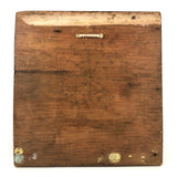 Primitive Old Pencil-drawn Wooden Parcheesi Game Board with Great Reverse