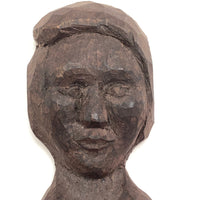Enigmatic Carved Folk Art Bust