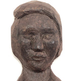 Enigmatic Carved Folk Art Bust