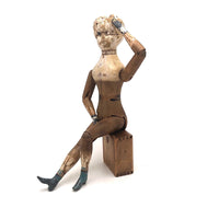 SOLD Rare and Wonderful 1873-4 Joel Ellis Jointed Doll with Lead Hands and Feet