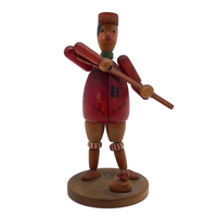 West German Wooden Hunter Figurine with Duck and Moving Parts